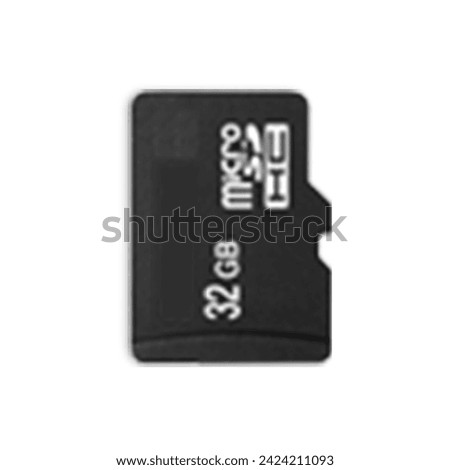 Realistic memory card data isolated on transparent background.fit element for electronic scenes project.