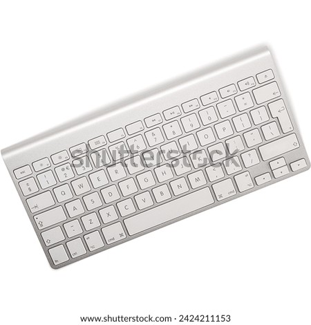 Realistic pc keyboard isolated on transparent background.fit element for electronic scenes project.