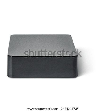 Realistic data storage box isolated on transparent background.fit element for electronic scenes project.