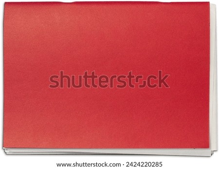 Realistic red portfolio isolated on transparent background.fit element for scenes project.