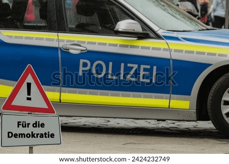 For Democracy Police Car german "Fuer Demokratie Polizei"