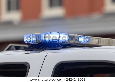 Blue Police Car light Bar