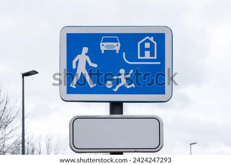 A road sign informing about the area where children play, watch out for children