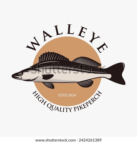 WALLEYE FISH VECTOR FOR FISHING LOGO COMPANY
