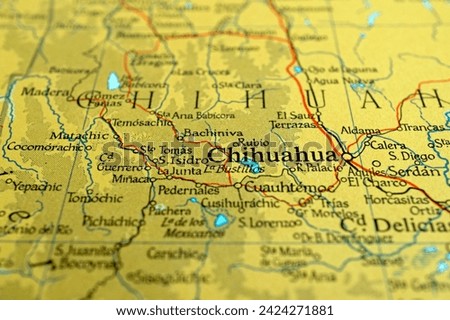 Map of Chihuahua, Mexico, famous places in the world, world tourism, travel destination, world trade and economy