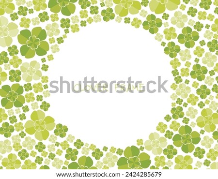 Clip art background of four-leaf clover.