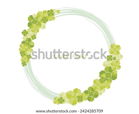 Clip art background of four-leaf clover.