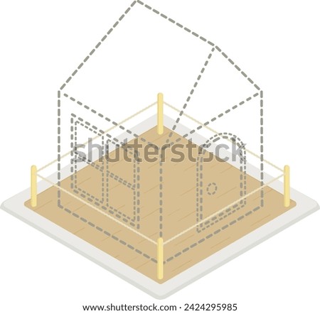 Clip art of land on which a house is to be built