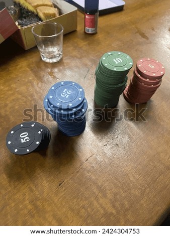 A picture of poker chips