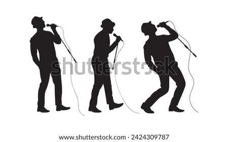 silhouette music. man singer. vocalist. frontmand. lead. men wear hats. jazz. pop