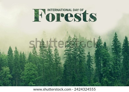 International Day of Forests (World Forest Day) awareness post wallpaper and background design for social media