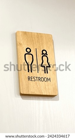 Restroom Signs With Braille English 