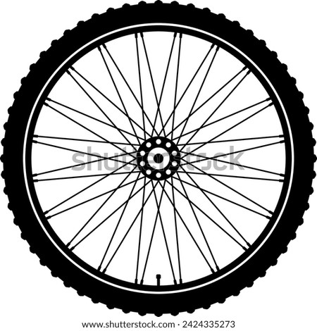 Bike Bicycle wheel vector icon. Bicycle Wheel Logo Template Design. Bicycle wheel symbol. Bike rubber. Mountain tyre. Valve. Fitness cycle. Motor Bike. Vector