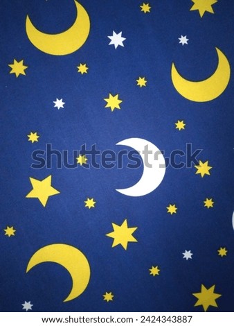 moon and stars on a blue background