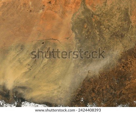 Dust Storm in Sudan. . Elements of this image furnished by NASA.