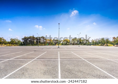 Empty parking lot  Royalty-Free Stock Photo #242447182