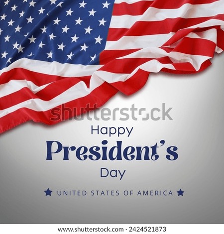 happy president day banner for social media post Royalty-Free Stock Photo #2424521873