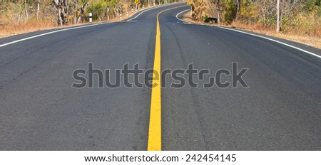 Curved Road at Countryside