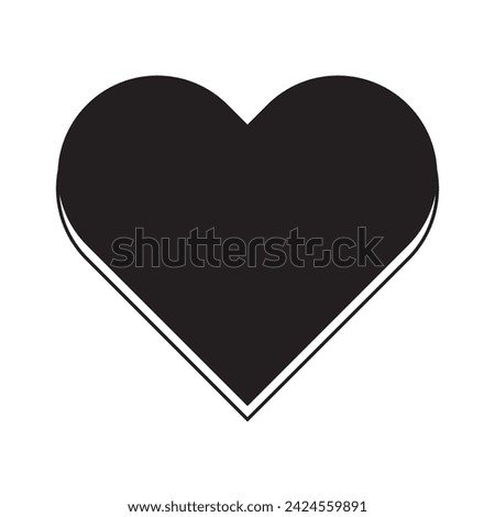 Illustration heart icon, a stylish and modern design in high-quality JPG. Perfect for expressing love in digital and print media.