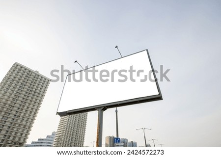 Billboard in a modern area of the city with white space