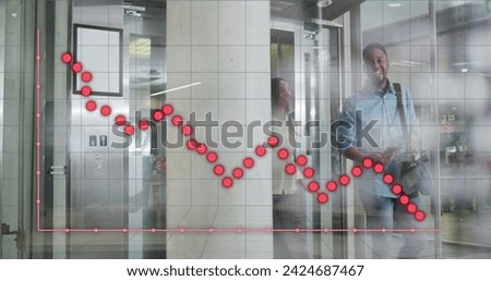 Image of financial data processing over biracial businessman. Global business, finances, computing and data processing concept digitally generated image.