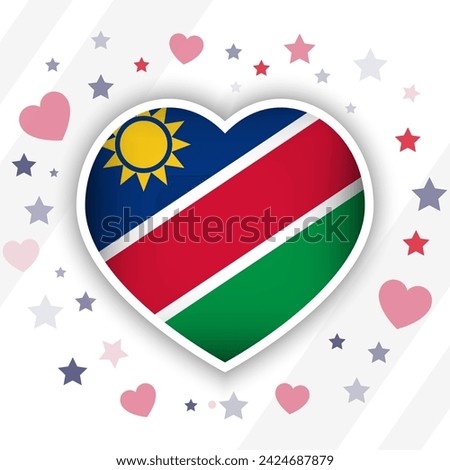 Creative Namibia Flag Heart Icon
