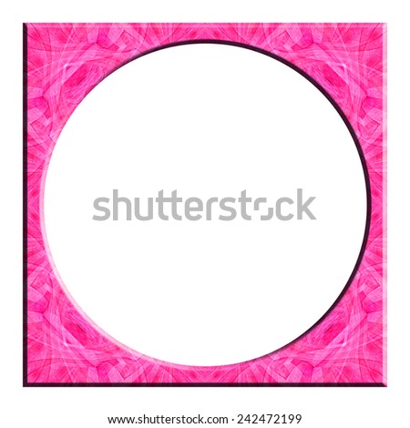 circle frame from color wooden isolated on white background