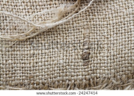 Close-up of brown rough woven textile