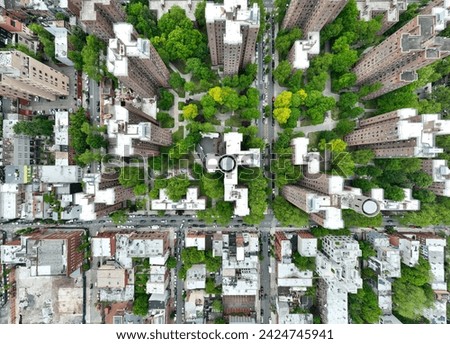 Aerial view of a housing complex in Brooklyn, New York.