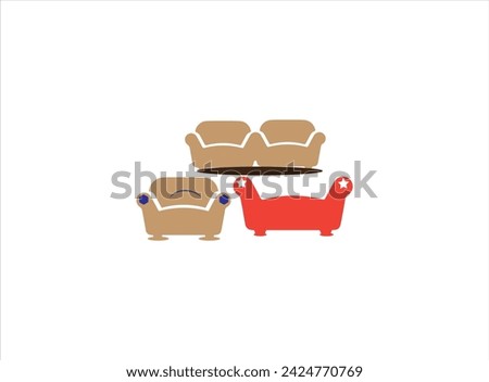 Set of sofa. Collection of sofa oom reception or lounge single object realistic design vector illustration
Furniture icons
