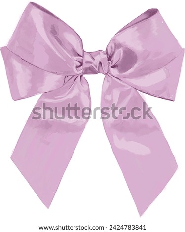 coquette bow, coquette is the trend of the moment. Hand drawn ribbon bow color between pink and pink ideal for fashion illustrations.