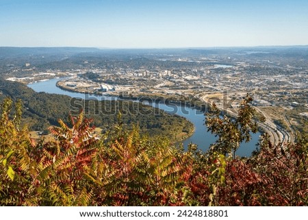 Chattanooga and the Tennessee River, Tennessee, USA Royalty-Free Stock Photo #2424818801