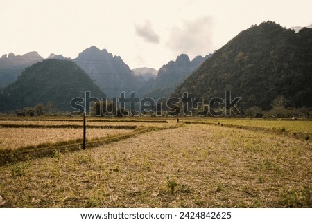 Mountains in Laos in the dry season