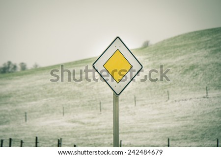 Traffic sign priority road (8), yield, right of way sign,priority road sign