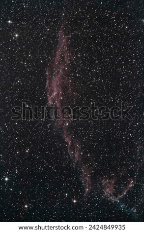 Astrophotograph of the supernova remnants in the constellation Cygnus  Royalty-Free Stock Photo #2424849935