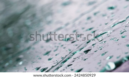 Macro water rain glass car