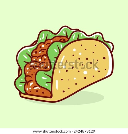 Tacos hand-drawn element vector illustration