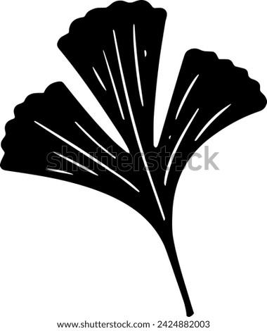 black coriander silhouette or flat leaf illustration of coriandrum logo leaves for food with ingredient icon and plant shape herb as condiment to seed Royalty-Free Stock Photo #2424882003