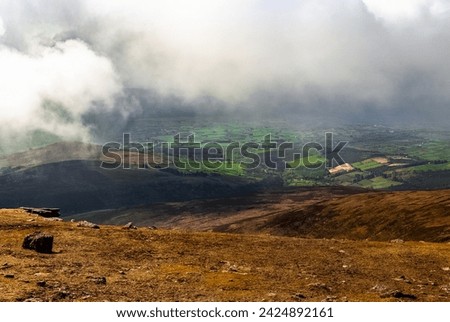 Irish  landscape in the mountains Galtymore , Ireland	