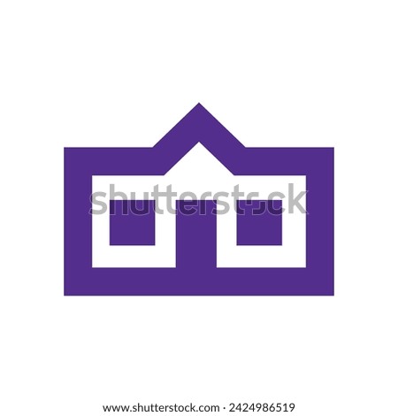 Purple Home Icon, House Icon