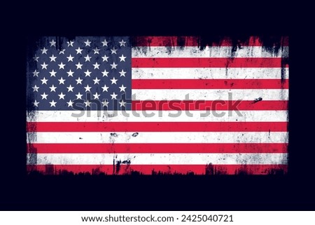 USA American grunge flag. Grunge distressed flag