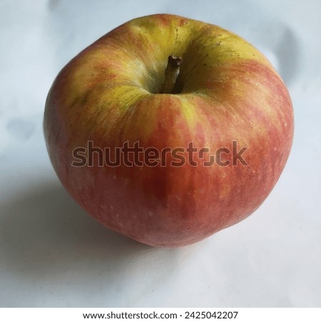 This is an isolated apple picture based on white background .a solid background.