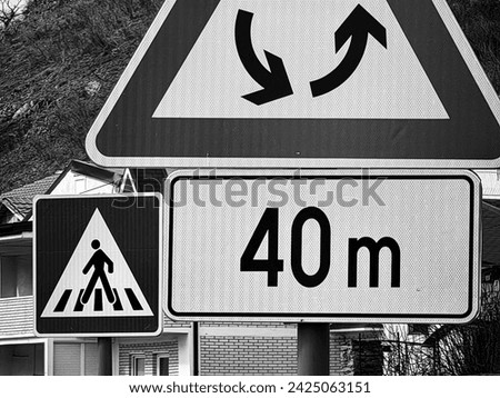 Road sign shapes . Understanding triangle, square and rectangle signs.