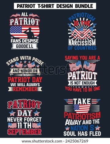 American Patriot Themed Vector Design Elements for Independence Day: T-Shirt, Sticker, Clip Art, Mockup, Logo, and Mascot