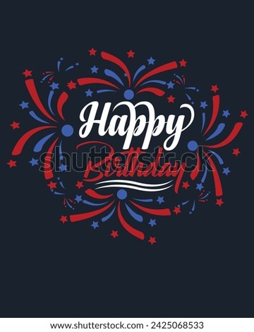 4th-of-July Themed Vector Design Elements for T-Shirt, Sticker, Clip Art, Mockup, Logo, and Mascot