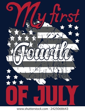 4th-of-July Vector Design Assets for T-Shirt, Mockup, Clip Art, Sticker, Logo, and Mascot