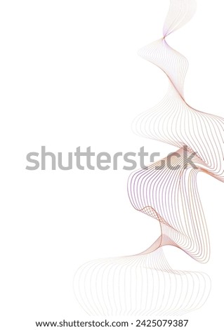 Abstract pattern of lines on a white background, A4 format. Abstract background with stripes. Book cover, brochure, flyer, poster, advertisement, etc. Place for text. Gradient.