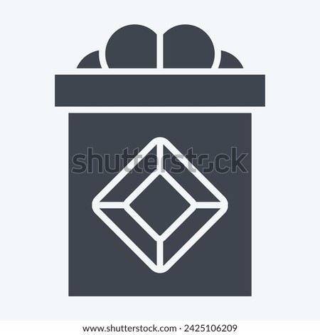 Icon Gift. related to Jewelry symbol. glyph style. simple design editable. simple illustration