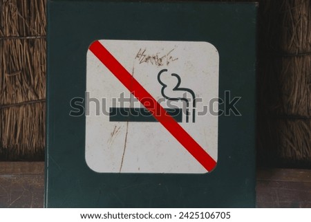No smoking sign in a natural park