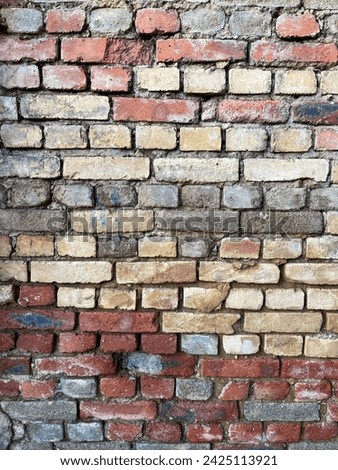 Aged Brick Wall Texture with Varying Colors